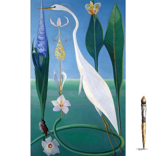 Papier Mousseline Le héron blanc de Joseph Stella