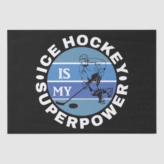 Papier Mousseline Le hockey sur glace est ma superpuissance (Recto)