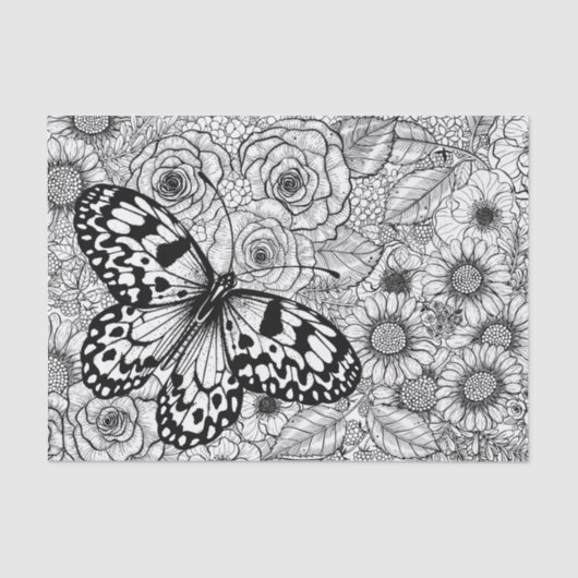 Papier Mousseline Le jardin de cerf-volant en papier (Recto)