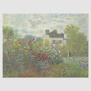 Papier Mousseline Le jardin de l'artiste à Argenteuil par Monet