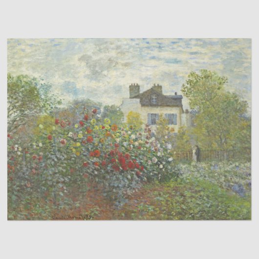 Papier Mousseline Le jardin de l'artiste à Argenteuil par Monet (Recto)