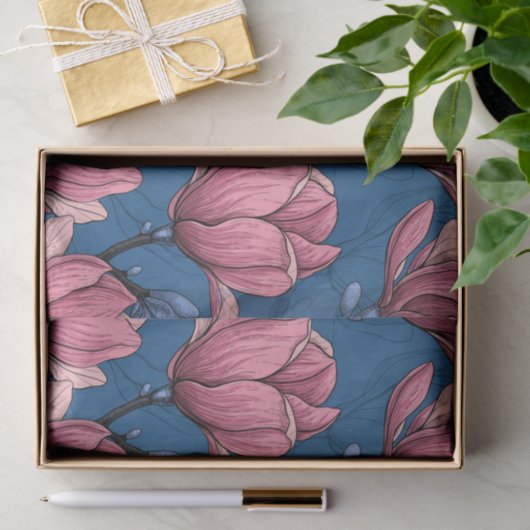 Papier Mousseline Le jardin de Magnolia (Cadeau)