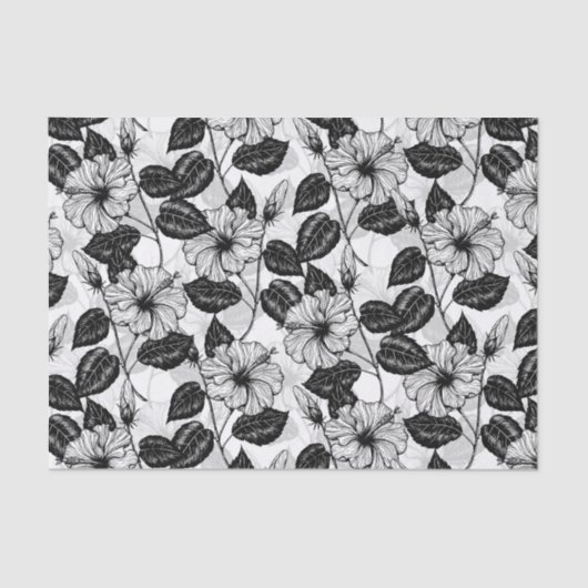 Papier Mousseline Le jardin d'Hibiscus (Recto)