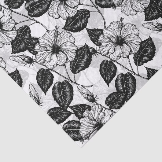 Papier Mousseline Le jardin d'Hibiscus (Détail)