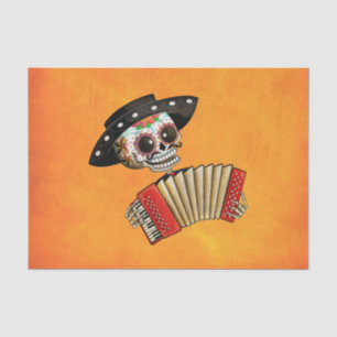 Papier Mousseline Le jour du mariachi mort d'EL de squelette