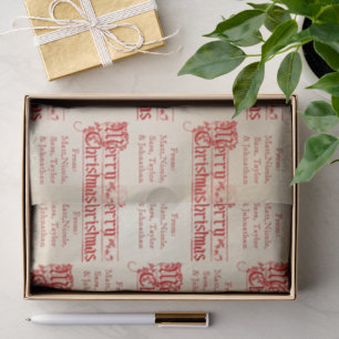 Papier Mousseline Le Joyeux Noël vintage de le personnalisent fait