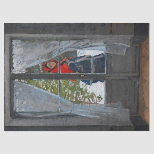 Papier Mousseline Le Kerchief rouge, Madame Monet par Claude Monet (Recto)