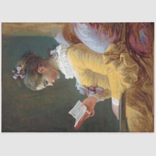 Papier Mousseline Le Lecteur, Fragonard (Recto)