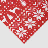 Papier Mousseline Le lévrier italien silhouette le motif de Noël (Détail)