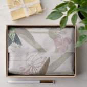 Papier Mousseline Le lis rouge d'oiseaux de colibri fleurit le (Cadeau)