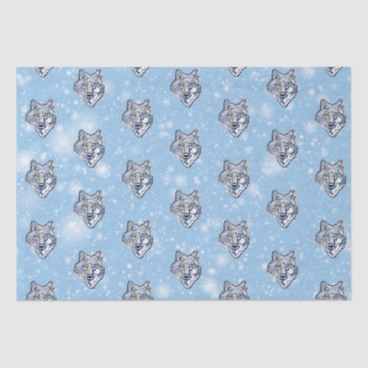 Papier Mousseline Le loup d'hiver (Recto)