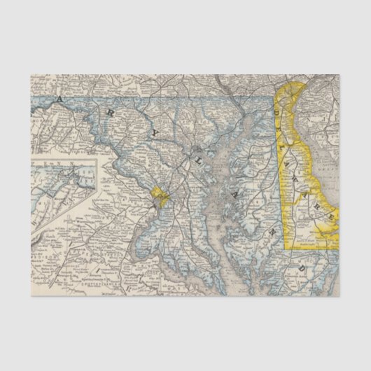 Papier Mousseline Le Maryland, C.C, et le Delaware (Recto)