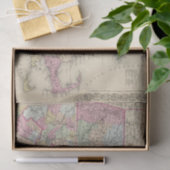 Papier Mousseline Le Massachusetts et Île de Rhode 2 (Cadeau)