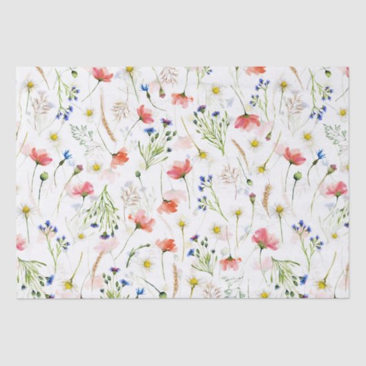 Papier Mousseline Le Meadow Fleur sauvage scandinave (Recto)