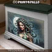 Papier Mousseline Le mythe de la Méduse au clair de lune avec ses se