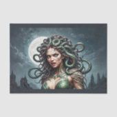 Papier Mousseline Le mythe de la Méduse au clair de lune avec ses se (Recto)