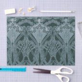 Papier Mousseline Le nouveau d'art, bleu de gris argenté, motif, (Artisanat)