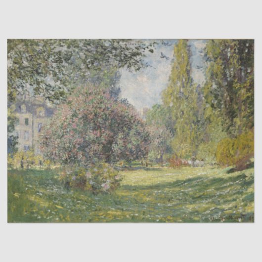 Papier Mousseline Le Parc Monceau - Claude Monet (Recto)