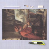 Papier Mousseline Le peintre dans son studio (par François Boucher) (Artisanat)