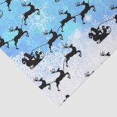 Papier Mousseline Le Père Noël et son renne volant Noël (Détail)