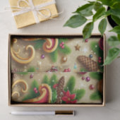 Papier Mousseline Le Père Noël Festif à Sleigh (Cadeau)