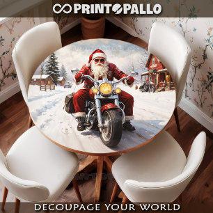 Papier Mousseline Le Père Noël part en vacances après la ruée de Noë