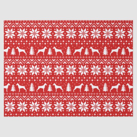 Papier Mousseline Le Pinscher de dobermann silhouette le motif de (Recto)