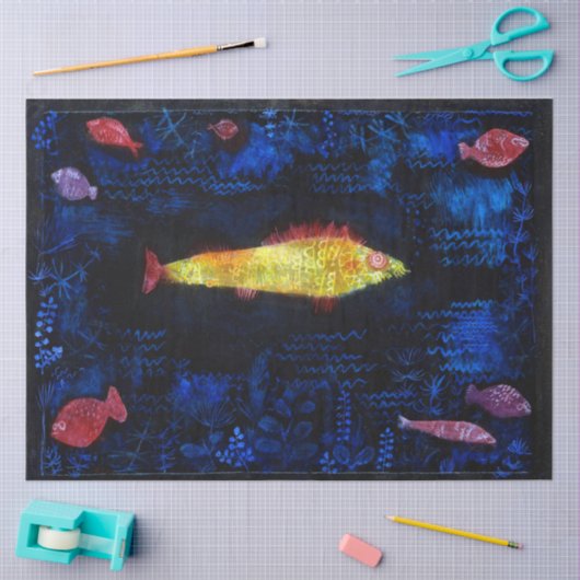Papier Mousseline Le poisson rouge, Paul Klee (Artisanat)