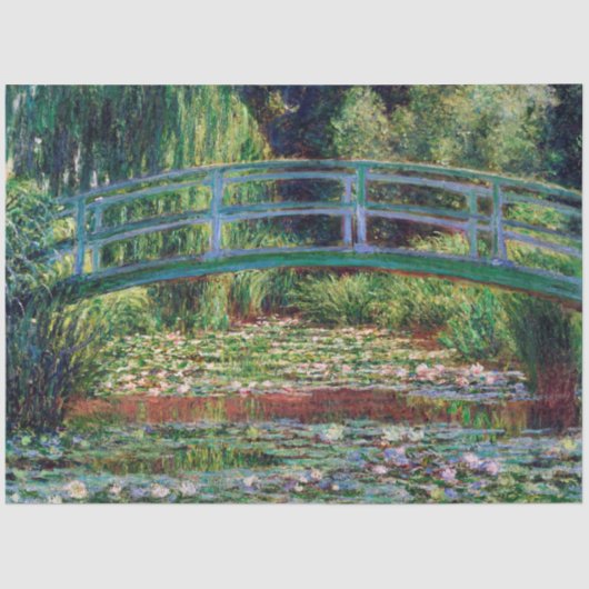 Papier Mousseline Le pont japonais (Water-Lily Pond), Monet (Recto)