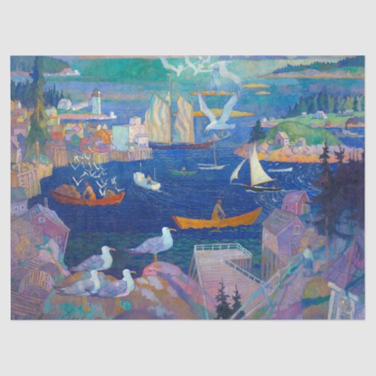 Papier Mousseline Le port de Herring Gut par Newell Convers Wyeth (Recto)