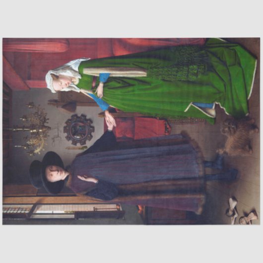 Papier Mousseline Le portrait d'Arnolfini, Jan van Eyck (Recto)