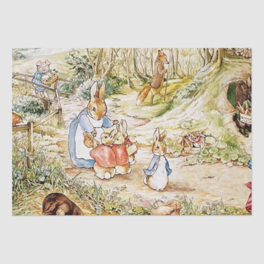 Papier Mousseline Le quartier de Peter Rabbit par Beatrix Potter (Recto)