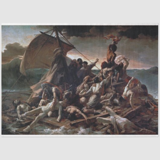 Papier Mousseline Le radeau de la Méduse, Theodore Gericault (Recto)