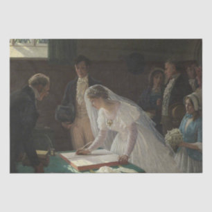 Papier Mousseline Le registre des Mariages (par Edmund Blair Leighto