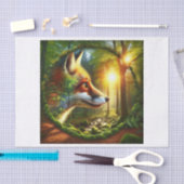 Papier Mousseline Le renard des bois dans le papier de découpage for (Artisanat)