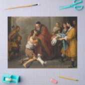 Papier Mousseline Le retour du fils prodigue, 1670 par Murillo (Artisanat)