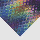 Papier Mousseline Le rétro paon couvre de tuiles le vert pourpre (Détail)