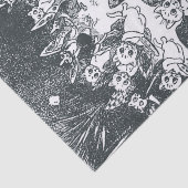 Papier Mousseline Le rêve de Kitty de Fairyland, Louis Wain (Détail)