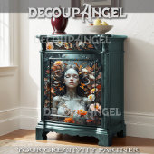 Papier Mousseline Le rêve d'Eve parmi les fleurs - Découpage -