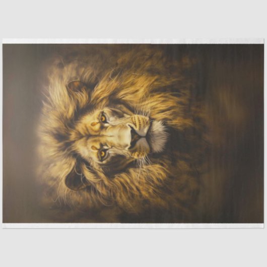 Papier Mousseline Le roi Lion d'Afrique de la Jungle découpage (Recto)