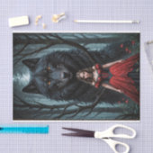 Papier Mousseline Le rouge et le loup noir (Artisanat)