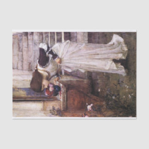 Papier Mousseline Le Sanctuaire, par John William Waterhouse - 1895