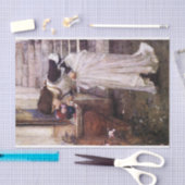 Papier Mousseline Le Sanctuaire, par John William Waterhouse - 1895 (Artisanat)