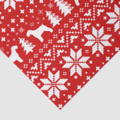 Papier Mousseline Le Schnauzer silhouette le motif de Noël (Détail)