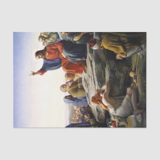 Papier Mousseline Le Sermon sur le Mont, Découpage (Recto)