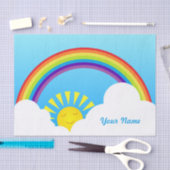 Papier Mousseline Le soleil et nuages d'arc-en-ciel (Artisanat)