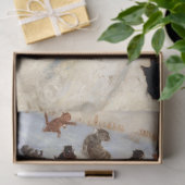 Papier Mousseline Le Tabby Toboggan Club par Louis William Wain (Cadeau)