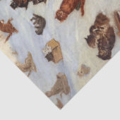 Papier Mousseline Le Tabby Toboggan Club par Louis William Wain (Détail)