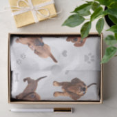 Papier Mousseline Le teckel rouge de chocolat d'Eridox tachettent (Cadeau)