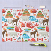 Papier Mousseline Le thème canadien moderne et coloré  (Artisanat)